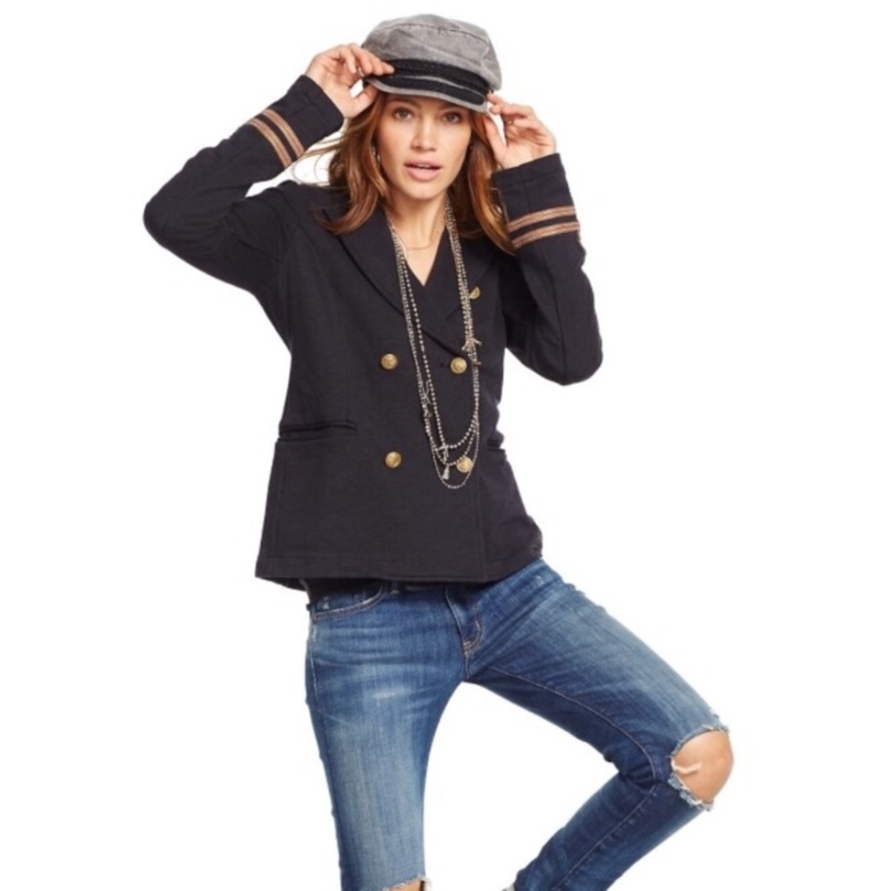 H&M Black military blazer jacket
